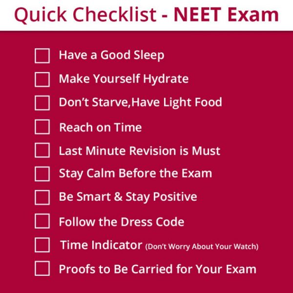 NEET checklist