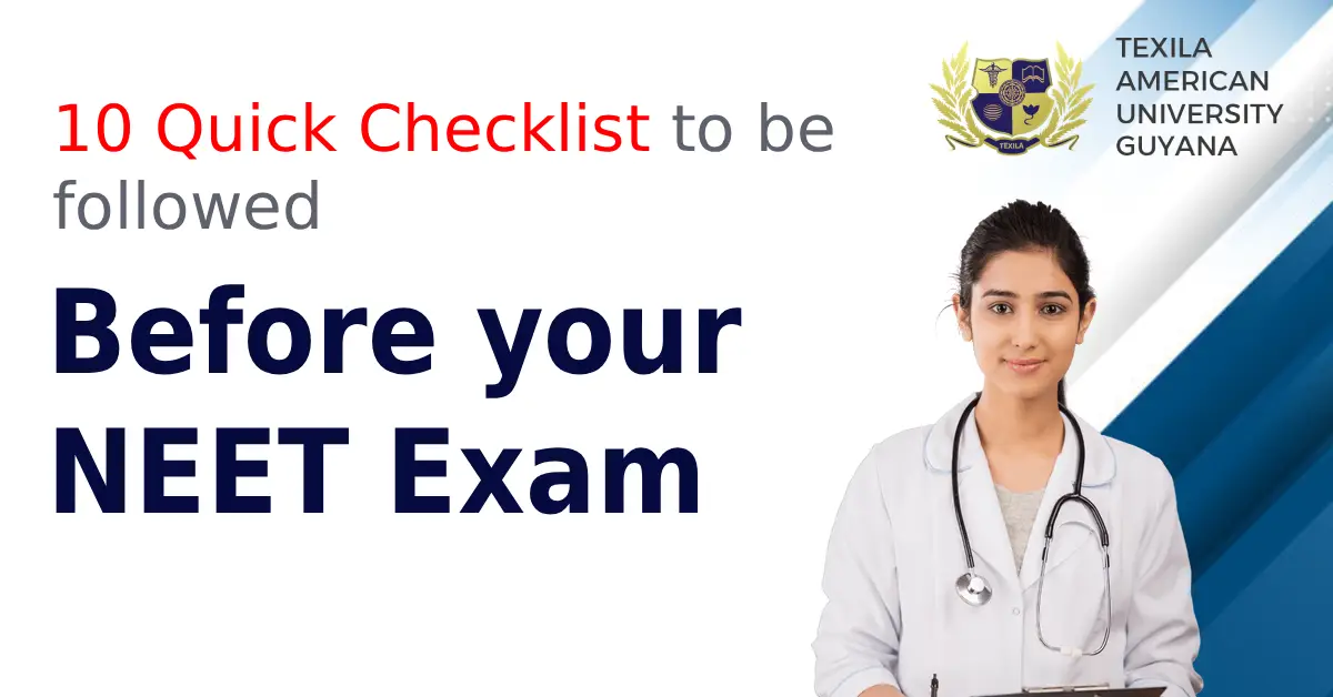 before your neet exam checklist