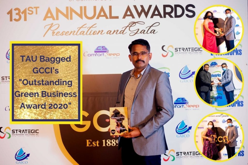 Outstanding Green Business Award 2020 from GCCI