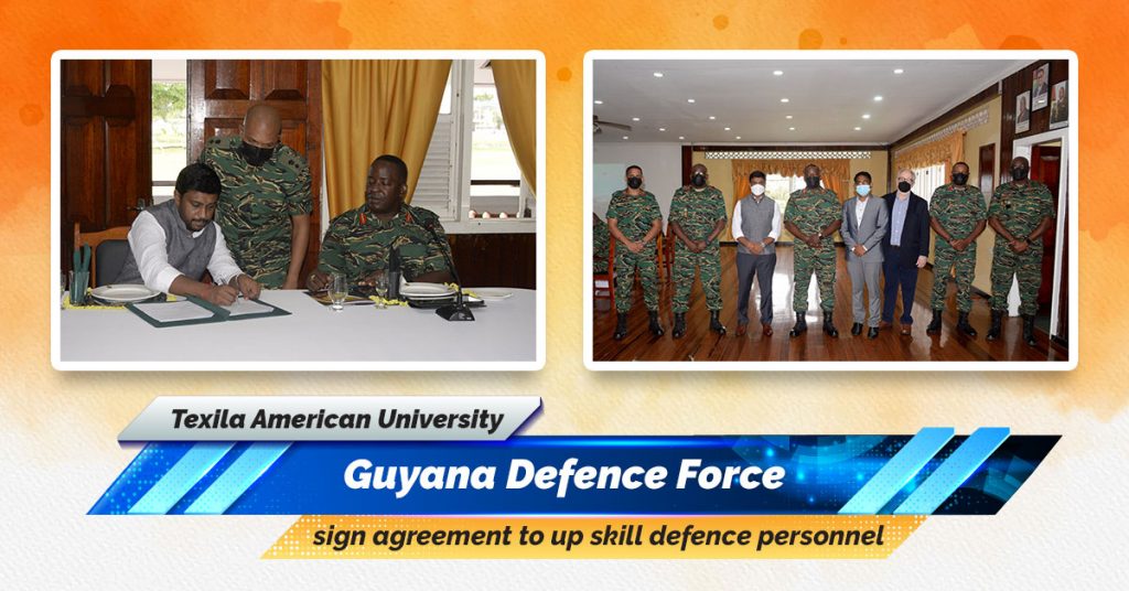 Texila and Guyana Defence Force Sign Agreement
