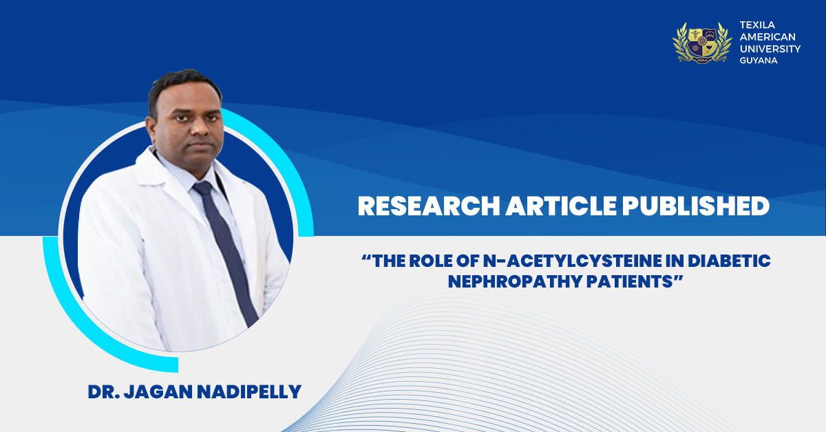 Dr. Jagan Nadipelly Research Article published