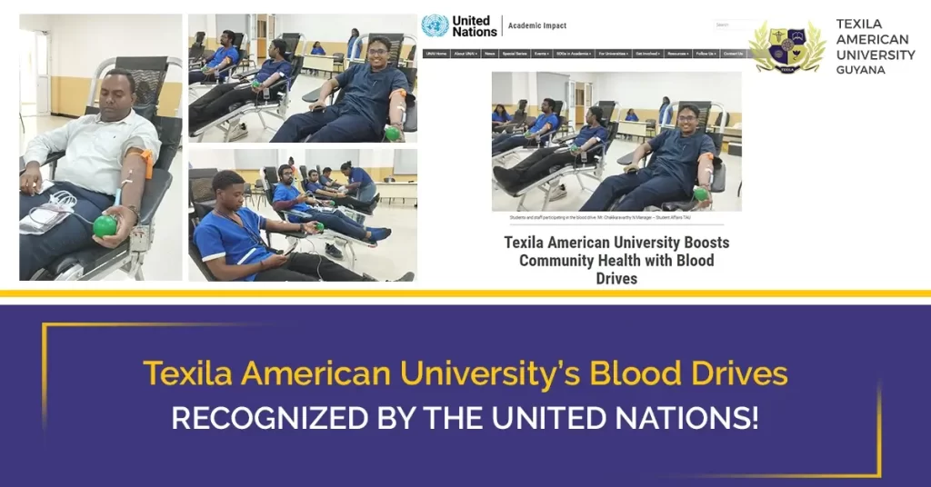 Texila American University Hosts Successful Blood Donation Drives as Part of Corporate Social Responsibility 2 Texila American University Hosts Successful Blood Donation Drives as Part of Corporate Social Responsibility