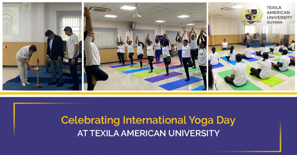 Celebrating International Yoga Day at Texila American University