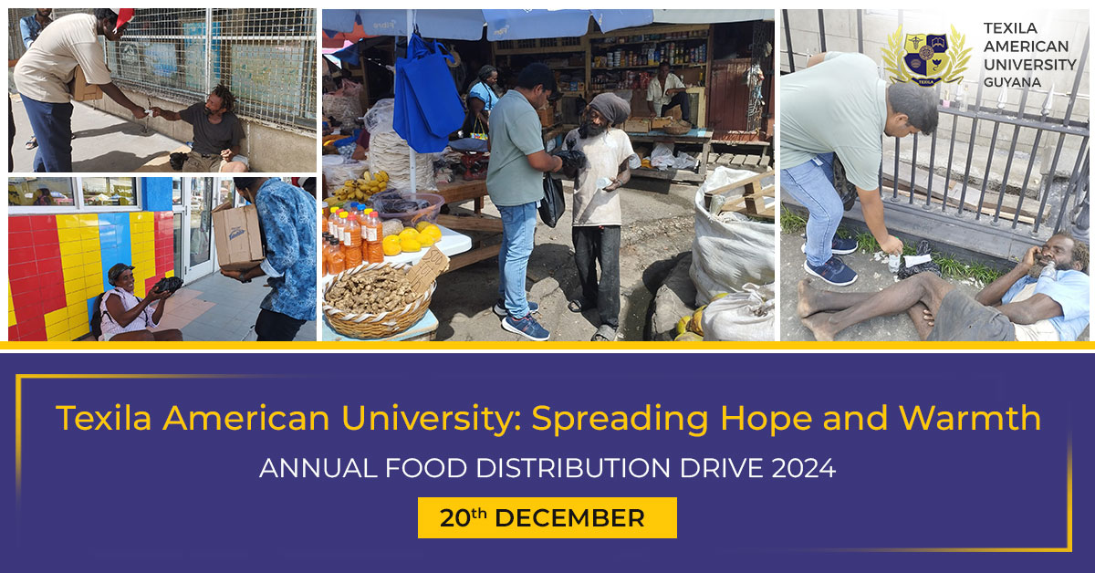 Texila American University Organizes Annual Food Distribution Drive for the Homeless