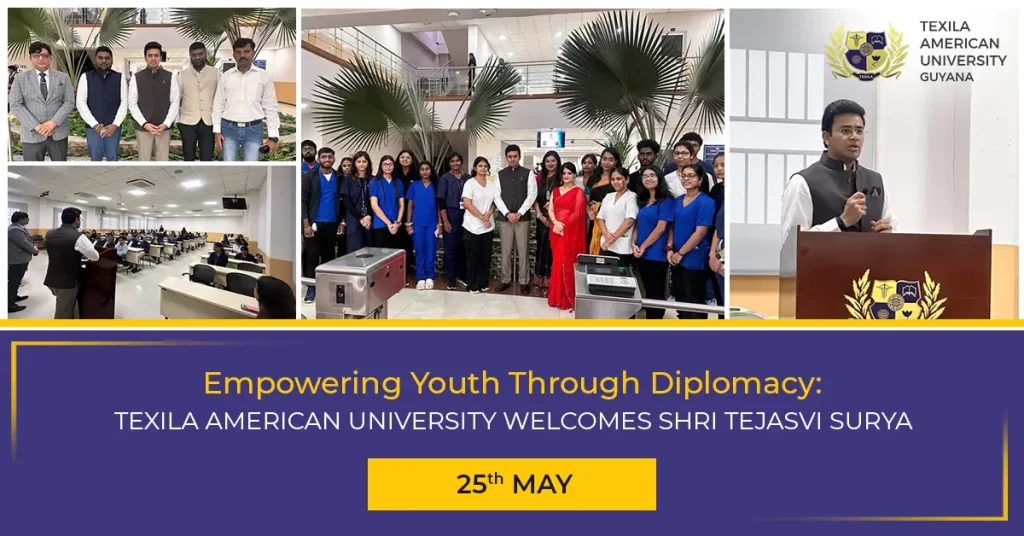 Empowering Youth Through Diplomacy: Texila American University Welcomes Shri Tejasvi Surya