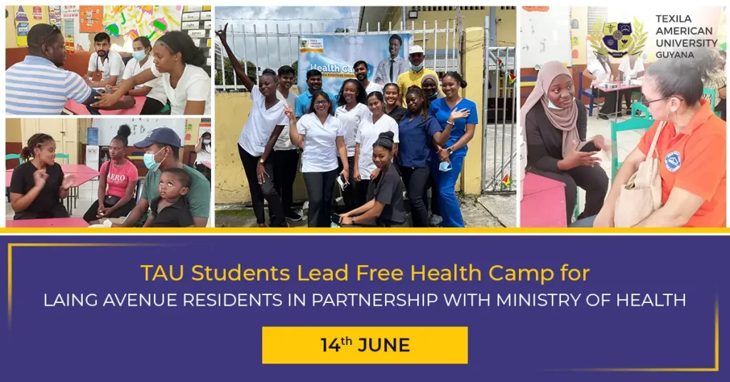 TAU Students Lead Free Health Camp for Laing Avenue Residents in Partnership with Ministry of Health – June 14, 2025