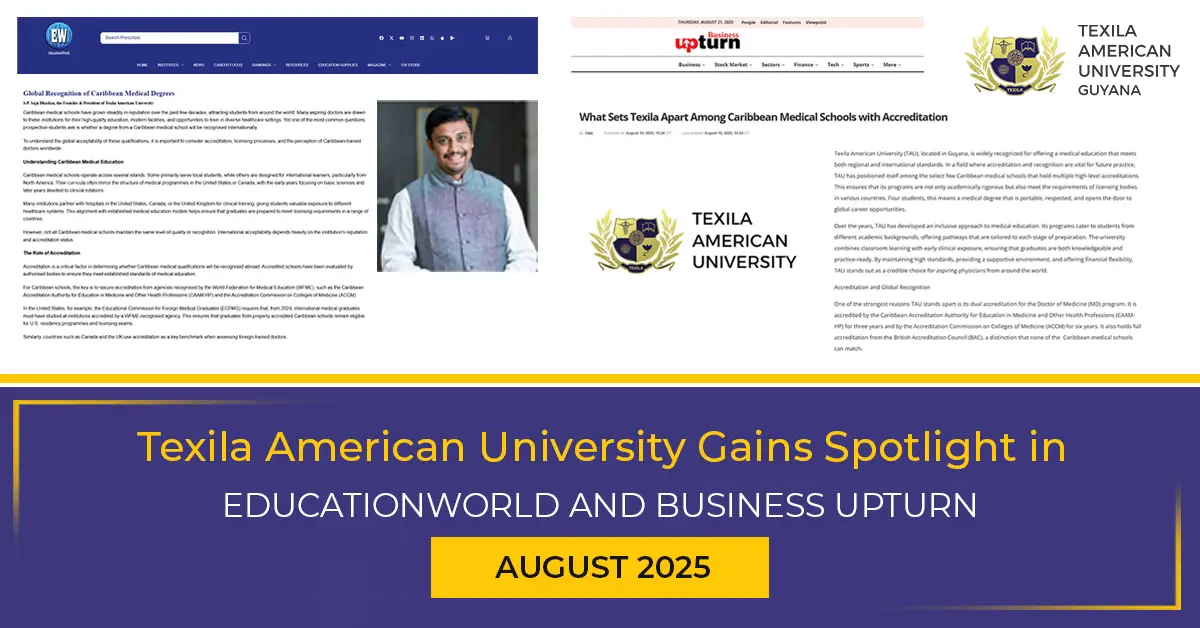 Featured in Leading Media: How Texila American University is Transforming MBBS Abroad for NEET Qualified Indian Students