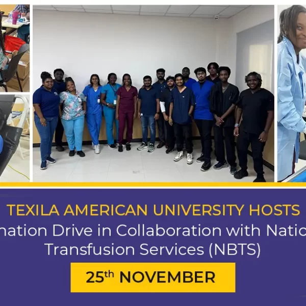 Texila American University Hosts Blood Donation Drive in Collaboration with National Blood Transfusion Services (NBTS)