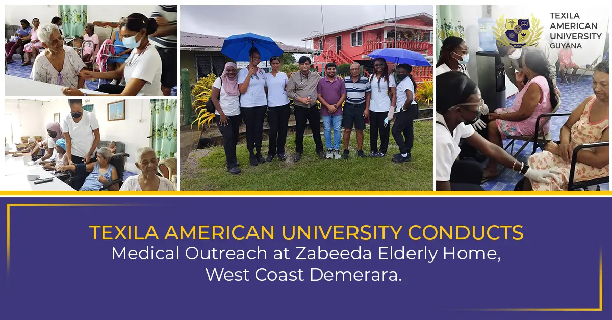 Texila American University Conducts Medical Outreach-2026 at Zabeeda Elderly Home, West Coast Demerara.