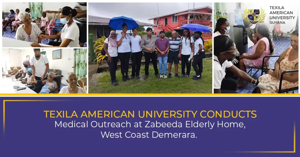 Texila American University Conducts Medical Outreach-2026 at Zabeeda Elderly Home, West Coast Demerara.